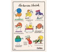 Torchon Shadoks Les devises T&B Maison 48 X 72 ECRU