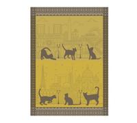 Torchon tissé jacquard CHAT VILLE coton 50 cm X 70 cm