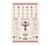 Torchon Vins et cépages ecru 50 x 70 cm Winkler