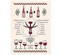 Torchon - WINKLER - 50x70cm - Vitruve multicolor - 100% coton - Messages