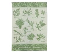 Torchon Winkler Jacquard Herbes de provence Vert 50x70 cm
