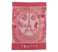Torchon Winkler Jacquard Tour Eiffel Rouge 50x70 cm