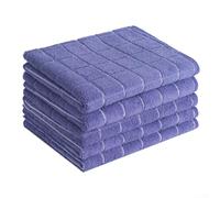 Torchons Cuisine Microfibre 5 - Essuie-tout Ultra Absorbant 30x30cm pour Vaisselle et Surfaces - Lavable Machine Réutilisable Gris Vert(Deep purple)