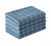 Torchons Cuisine Microfibre 5 - Essuie-tout Ultra Absorbant 30x30cm pour Vaisselle et Surfaces - Lavable Machine Réutilisable Gris Vert(Blue)