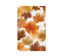 Torchons de cuisine à tissage gaufré avec boucle de suspension - Chiffons de nettoyage absorbants et à séchage rapide - Feuilles d'érable jaunes