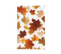 Torchons de cuisine à tissage gaufré avec boucle de suspension - Chiffons de nettoyage absorbants et à séchage rapide - Motif feuilles d'érable d'automne