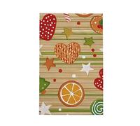 Torchons de cuisine en tissage gaufré avec boucle de suspension Motif arbre de Noël et étoiles - Chiffons de nettoyage absorbants et à séchage rapide