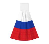 Torchons de cuisine en velours corail drapeau russe pour cuisine salle de bain
