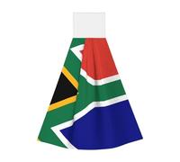Torchons de cuisine en velours corail, motif drapeau de l'Afrique du Sud