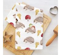 Torchons de cuisine hérisson eau-forte pour la maison et la cuisine, torchons pour laver la vaisselle, torchon doux et absorbant en microfibre pour les mains et la vaisselle, cadeaux hérisson pour
