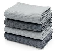 Torchons de Cuisine, Torchon Vaisselle de 45x65cm, Lot de 4 Essuie Main Cuisine 100% Coton, Torchons en Coton durables et Super absorbants