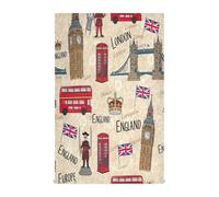 Torchons de séchage pour vaisselle Motif paysage de Londres Angleterre 71 x 45,7 cm