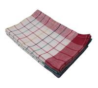 Torchons victoria 100% coton - 50x70cm (2 rouge et 1 gris)