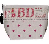 Torebka Le Bonheur des Dames, zestaw do haftu krzyżykowego "Pochette Couture Initials", 23x17x8,5cm