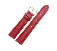 Torehueju 12/13/14/15/16/17/18/19/20/21/22/23/24mm Bracelet de montre en cuir de vachette grain de bambou coloré avec broche dorée Boucle