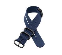Torehueju 18/20/22/24mm Bracelet de montre Nato tissé en nylon coloré allongé avec fermoir à anneau noir