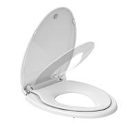 TOREOKO Abattant WC Familial avec Réducteur Enfant Intégré, Lunette de Toilette Forme O avec Siège Magnétique, Cuvette Toilette Adulte et Enfant 2-en-1, Charnière Réglable Démontage Rapide Blanc