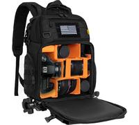 TORIBIO Sac à dos pour appareil photo DSLR/SLR/appareil photo sans miroir, sac à dos de voyage résistant à l'eau avec compartiment pour ordinateur portable de 15,6", compatible avec drone Canon/Nikon