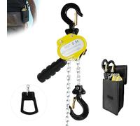 Toriexon Palan à chaîne manuel à levier de 500 kg, capacité de 1/2 tonne, chaîne portable livrée avec un levage de 3 m, chaîne G80 à cliquet avec crochet