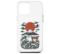 Torii Japan Wave Volcan Sun Mount Fuji Rising Red Coque pour iPhone 12 Pro Max