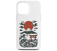 Torii Japan Wave Volcan Sun Mount Fuji Rising Red Coque pour iPhone 13 Pro Max