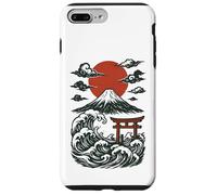 Torii Japan Wave Volcan Sun Mount Fuji Rising Red Coque pour iPhone 7 Plus/8 Plus