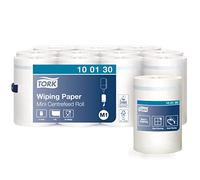 Tork 100130 Papier d'essuyage Advanced, 11 x 120 m | Blanc, 1 pli, lot de 11 rouleaux
