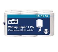 Tork 100134 Papier d’essuyage Advanced - Blanc - 1 pli - lot de 6 rouleaux - 6 x 250 m