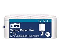 Tork 101221 Papier d'essuyage avec mini bobine à Dévidage Central M1 / Compatible avec le mini distributeur M1 / 2 plis / 11 x 214 feuilles (21,5 x 35 cm)