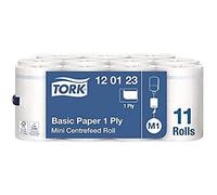 Tork 120123 Basic Mini Centerfeed Papier de polissage 1 couche M1