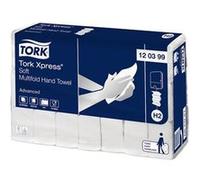 Tork 120399 serviette en papier 136 feuilles Blanc Blanc