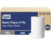 Tork Papier d'essuyage Basic Vario W5 blanc – essuie-mains multi-usages 10 x 55 m