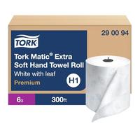 TORK 290094 Premium Extra Doux 2 plis Main Rouleau de serviette, Blanc (lot de 6)