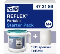 TORK 473186 Reflex™ Distributeur de serviettes en papier plastique blanc,