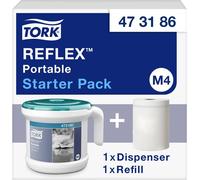 TORK 473186 Reflex™ Distributeur de serviettes en papier plastique blanc, turquoise 1 pc(s)