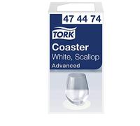 Tork 474474 Sous-verres Blanc/Sous-verres élégants en papier 8 plis/Pour une protection efficace de la table / 12x250 (3000) sous-verres pour verres ou tasses/Qualité avancée / 9 x 9 cm