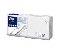 Tork Serviettes de table en papier Lunch 33 x 33 cm 2 épaisseurs blanches pack de 200