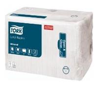 Tork 509308 Serviette de table à déjeuner blanche, pliage en 8, 1 épaisseur, 32 cm × 32 cm, 8 × 500 serviettes, blanc