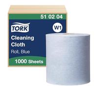 Tork 510204 Chiffon de nettoyage multi-usages Premium, compatible avec le système W1 / un pli - 380m x 42,8cm - 1 bobine - Bleu
