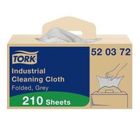 Tork Chiffon de nettoyage industriel W7 gris - non tissé 1 couche - 41,5x35,5 cm - x210 (520372)