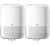 Tork 559000 Distributeur de Papier d'essuyage à dévidage Central M2 - Design Elevation - Blanc (Lot de 2)