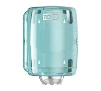 Tork 659000 Maxi Distributeur de papier d'essuyage à dévidage central M2 - Design Performance - Blanc / Turquoise