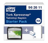 Tork Xpressnap Starter Pack Distributeur de Serviettes de Table N4 noir, gamme Signature, 16,9 cm x 14,1 cm x 20 cm, 962611
