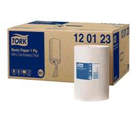 Tork 120123 Basic Mini Centerfeed Papier de polissage 1 couche M1