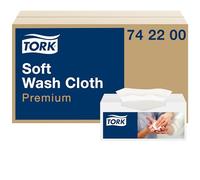 Tork Carré de soins doux blanc, distribution feuille-à-feuille, Premium, hygiénique, 1 x 135 carrés, 742200