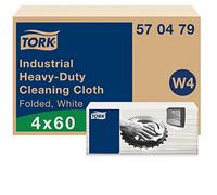 Tork Chiffon de Nettoyage Industriel Ultra-résistant blanc W4, Multi-usages, 4 x 60 chiffons, 570479, 1 unité (Lot de 240)