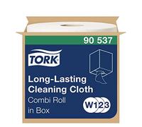 Tork Chiffon de Nettoyage Longue Durée blanc W1/2/3, bobine combi en boîte, 1 x 300 chiffons, 90537