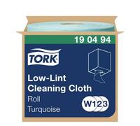 Tork Chiffon de Nettoyage non pelucheux turquoise W1/2/3, multi-usages, 1 x 500 chiffons, 190494