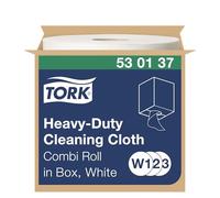 Tork Chiffon de Nettoyage ultra-résistant blanc W1/2/3, utilisation répétée, 1 x 280 chiffons, 530137