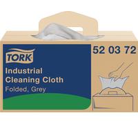 Chiffons de nettoyage Industriel gris W7, distribution feuille à feuille, boîte de 210 chiffons, Tork